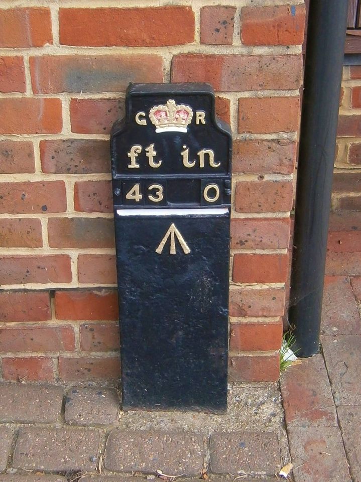Telegraph cable marker post at Rye Heritage Centre, Strand Quay, Rye by Alan Clark 