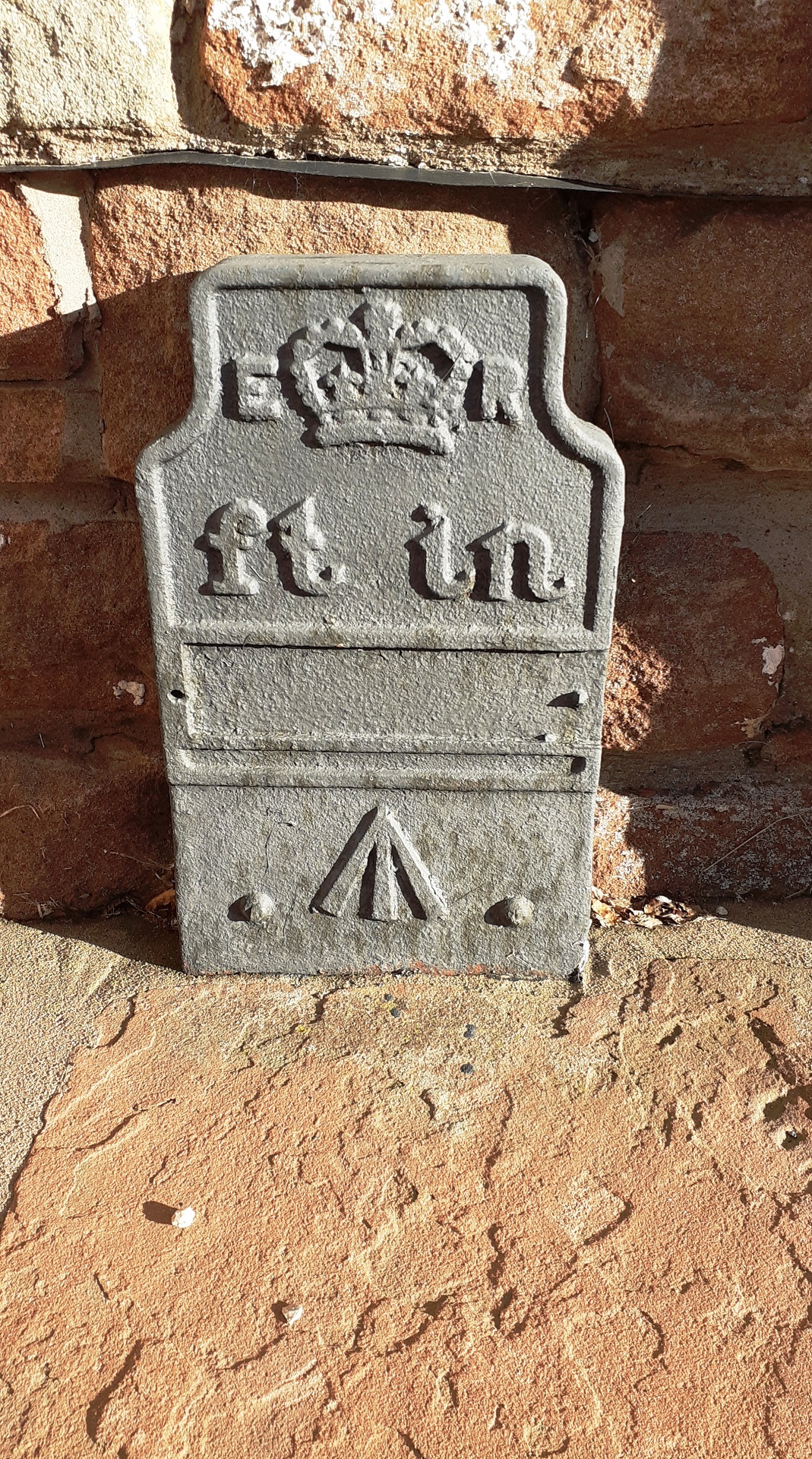 Telegraph cable marker post at 4 High Street, High Heskett, Cumbria by Roger Templeman 
