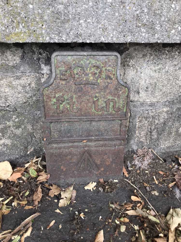 Telegraph cable marker post at 78 Wimbledon Park Side, London by -NullRef- 