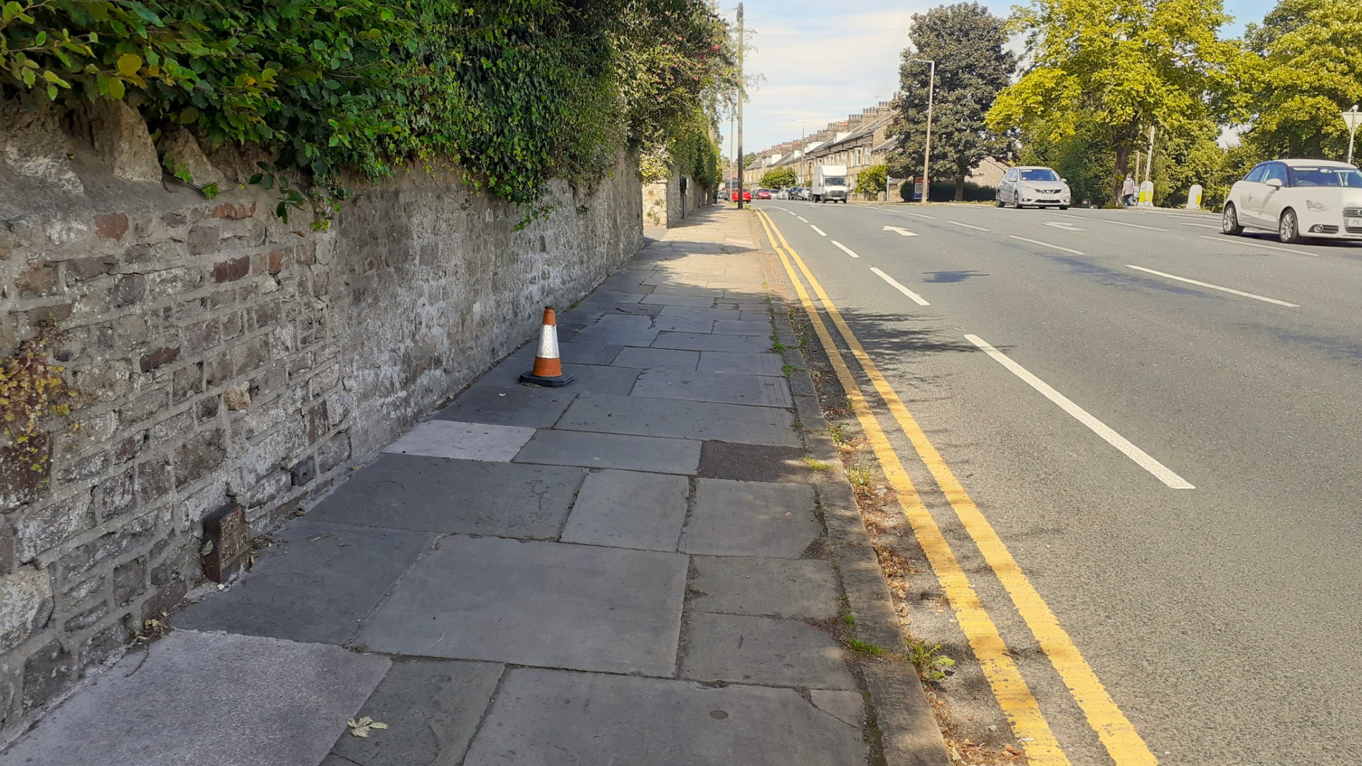 Telegraph cable marker post at 147 Scotforth Road, Lancaster by Roger Templeman 