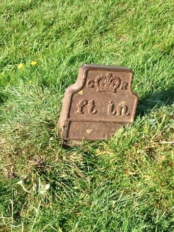 Telegraph cable marker post at Nr. Dunraven Castle, St Brides Major, Bridgend by Ted Richards 