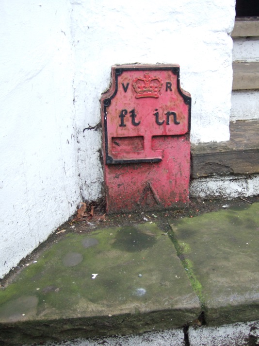 Telegraph cable marker post at 179 Watling Street, Towcester by Brian Giggins 