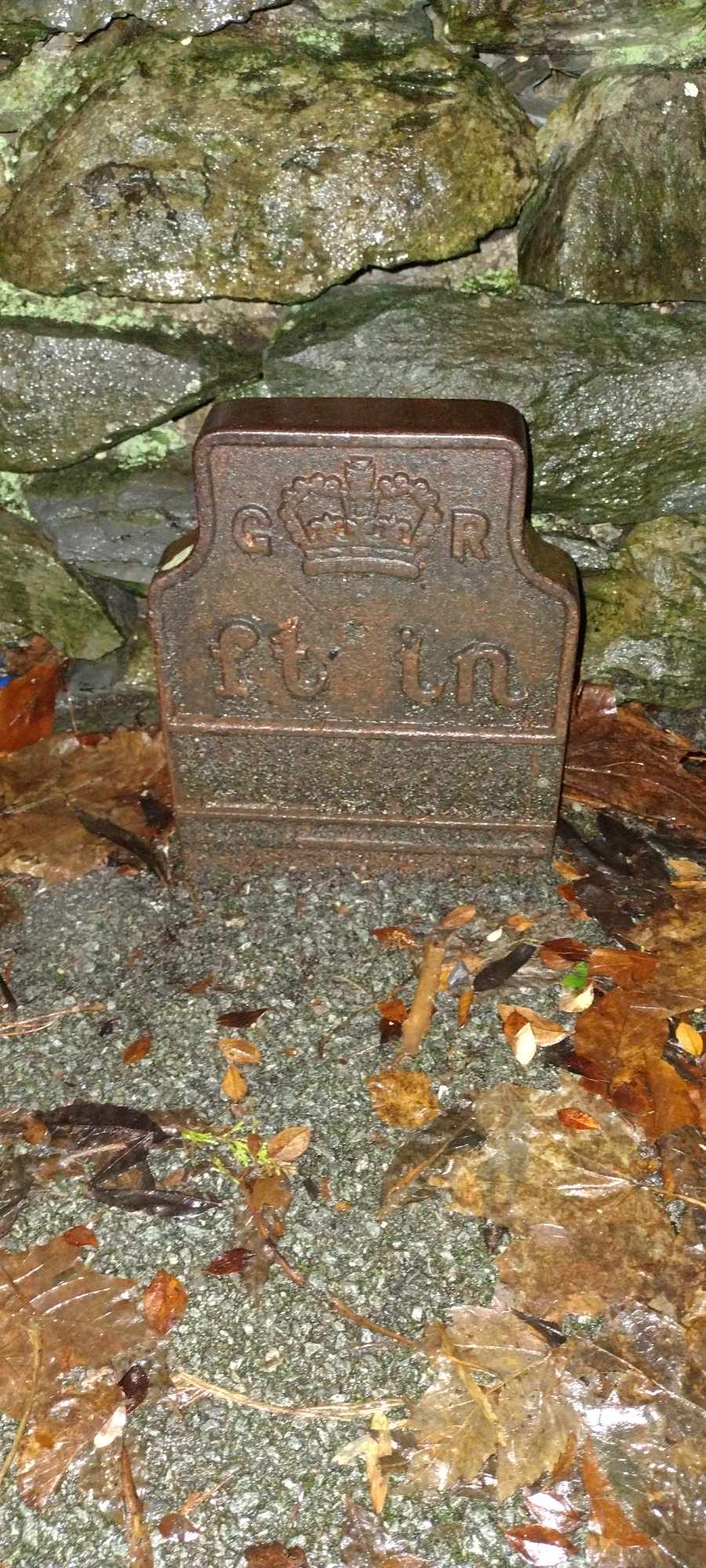 Telegraph cable marker post at Belsfield Court, Back Belsfield Road, Bowness, Cumbria by Lizzie Bear 