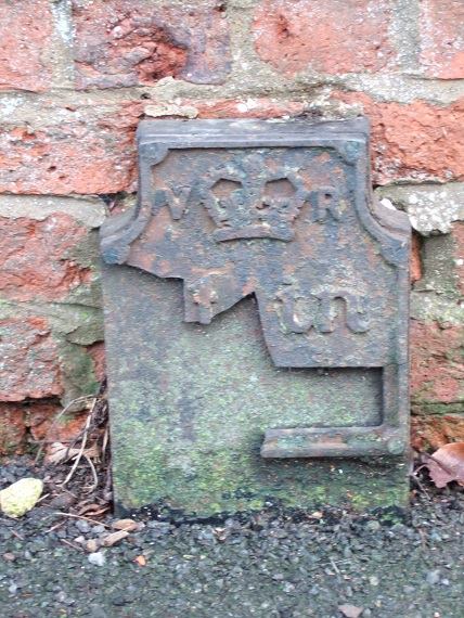 Telegraph cable marker post at London Road, Towcester by Brian Giggins 