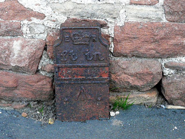 Telegraph cable marker post at Heskett House, High Heskett, Cumbria by Rose + Trevor Clough 
