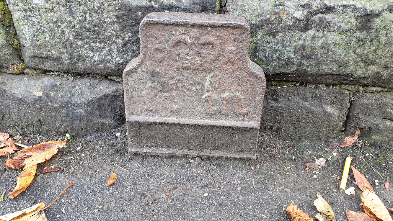 Telegraph cable marker post at 148 The Common, Ecclesfield, Sheffield by Ian Dickinson 