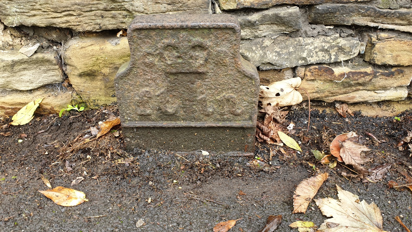 Telegraph cable marker post at 52 White Lane, Chapeltown, Sheffield by Ian Dickinson 