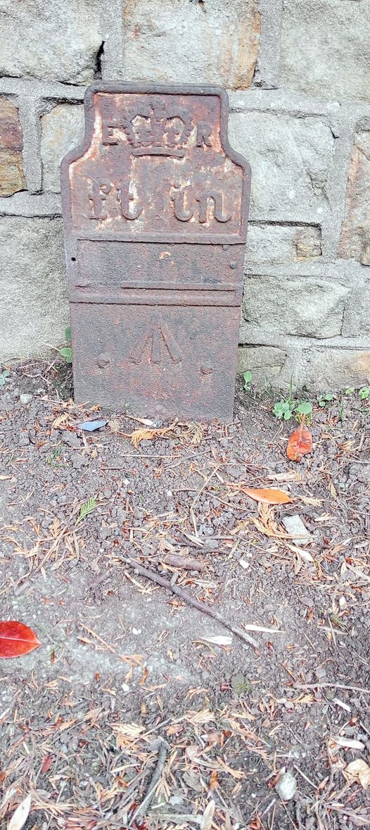Telegraph cable marker post at 128 Slyne Road, Hest Bank, Lancashire by Adrian Ferrari 