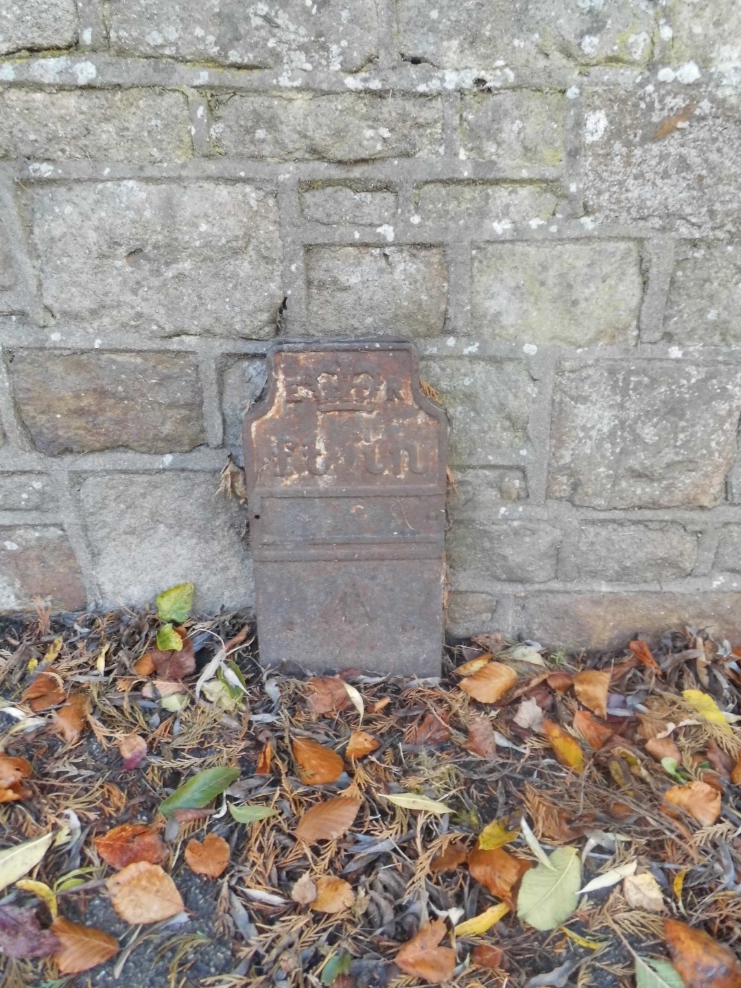 Telegraph cable marker post at 128 Slyne Road, Hest Bank, Lancashire by Derek Pattenson 