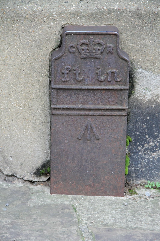 Telegraph cable marker post at Watling Street, Canterbury, Kent by Ray 