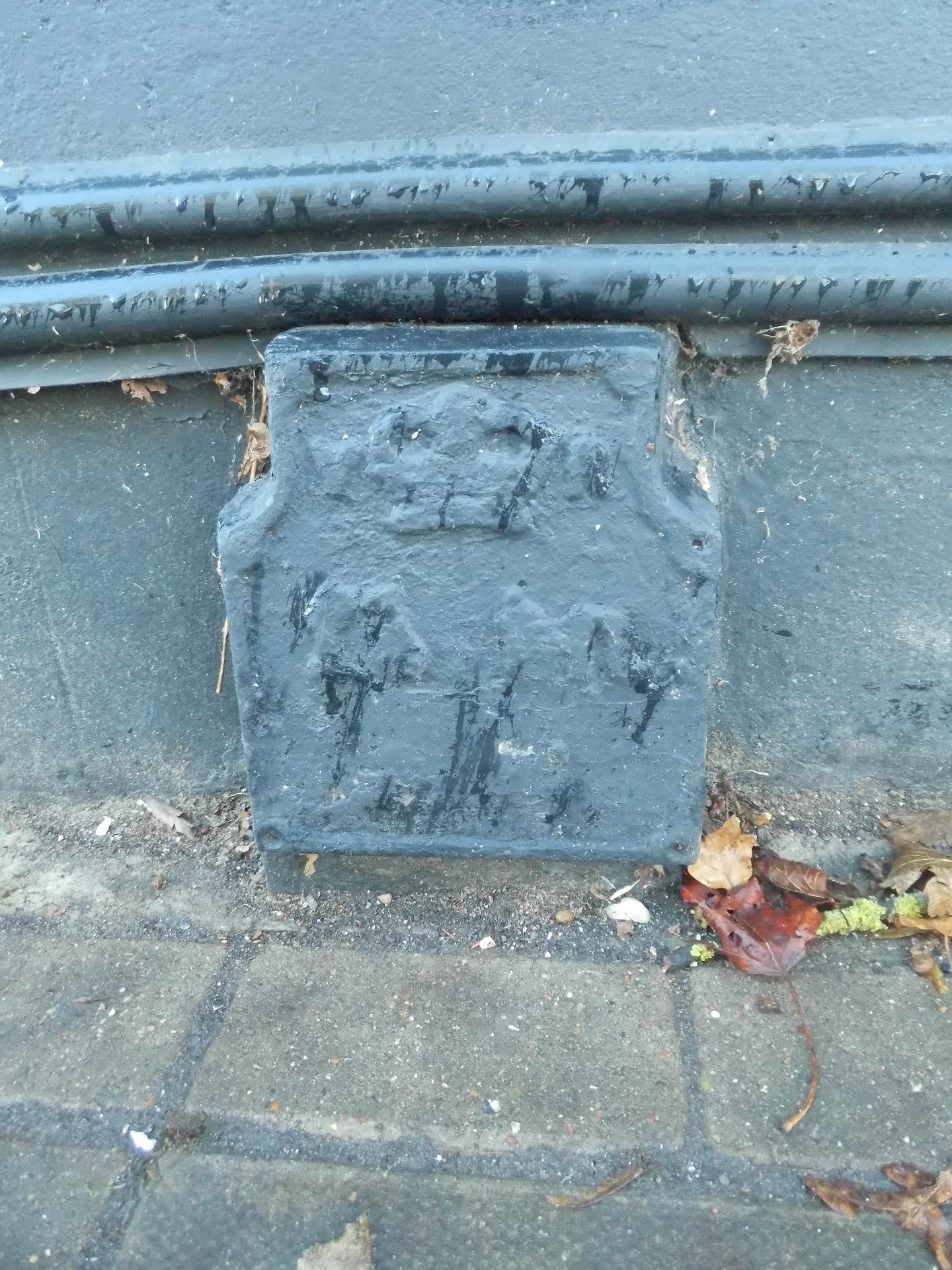 Telegraph cable marker post at 37 Stanmore Hill, Stanmore, Middx by Derek Pattenson 