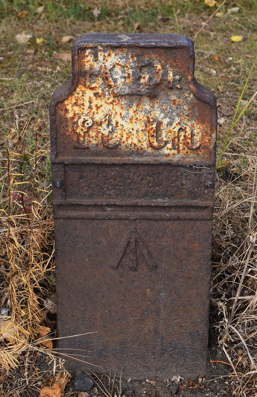 Telegraph cable marker post at B6541: 232 Stockton Road,Wilderness Road, Middlesborough by ~Ironopolis 