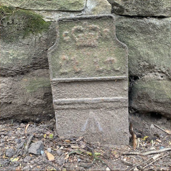 Telegraph cable marker post at Seckar Lodge, Barnsley Road, Newmillerdam, Wakefield by Hellington Boots 