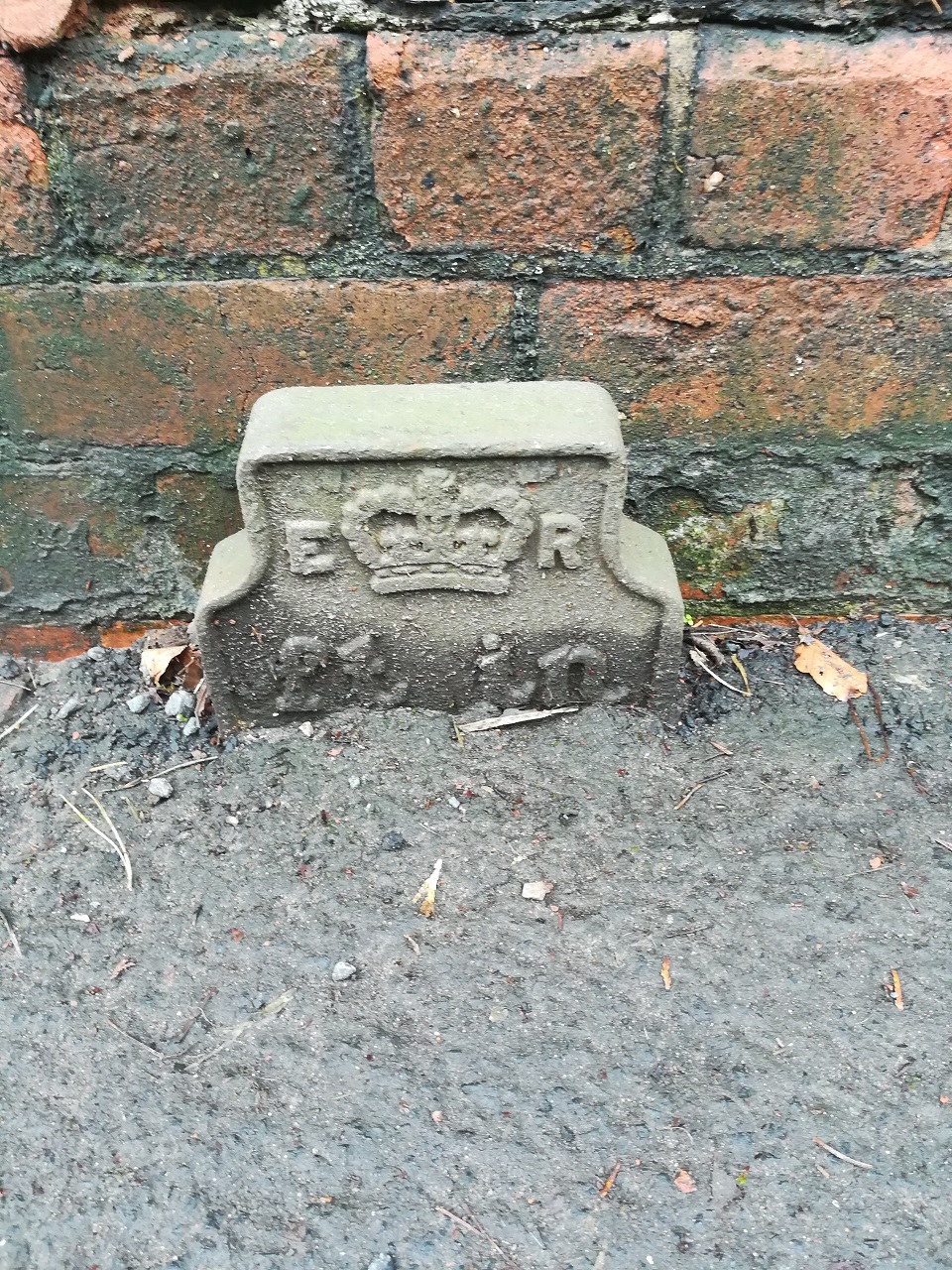 Telegraph cable marker post at The Bilberry Hill Centre, Rose Lane, Cofton Hackett, Birmingham by Felicity Conlon 