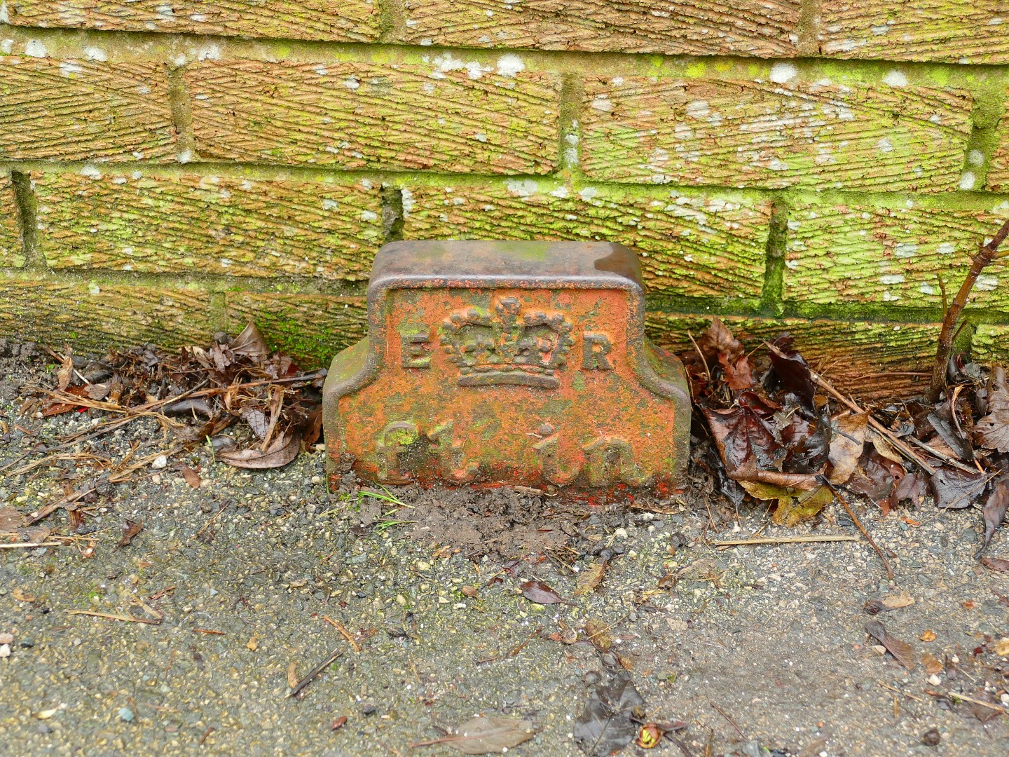 Telegraph cable marker post at 158 Lancaster Road, Carnforth by Christopher Leather 