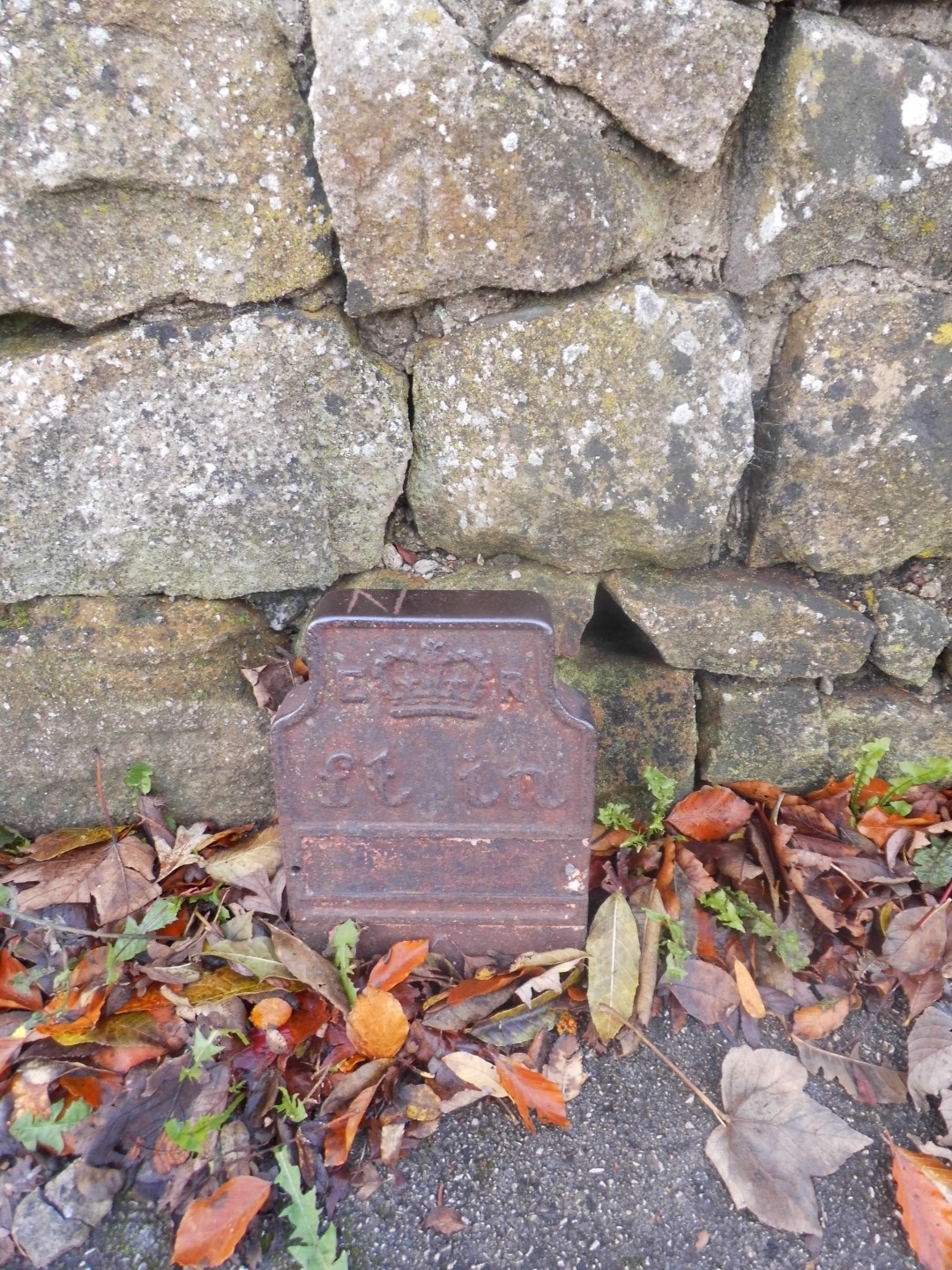 Telegraph cable marker post at opp. 123 Main Road, Bolton-le-Sands, Cumbria by Derek Pattenson 