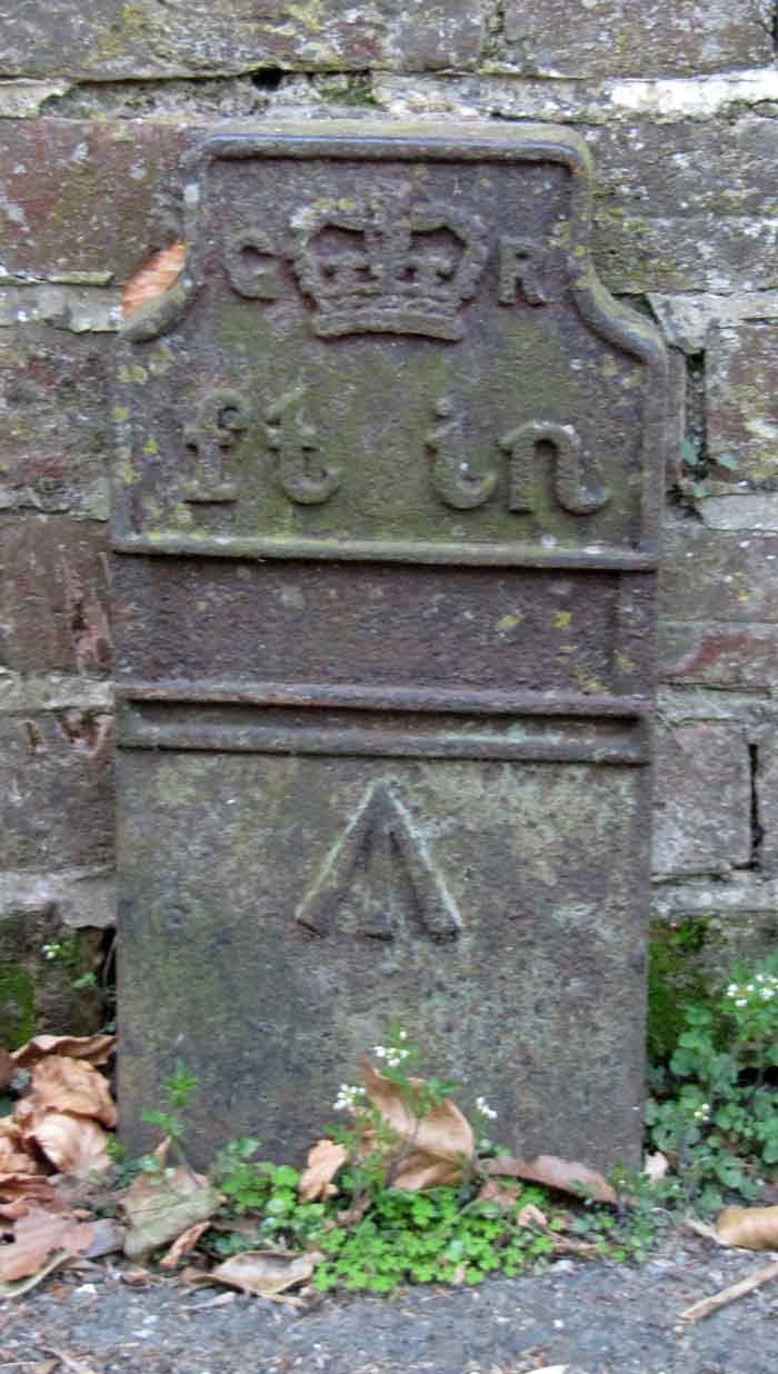Telegraph cable marker post at Abbot's Barton Walk, Canterbury by CHAS 