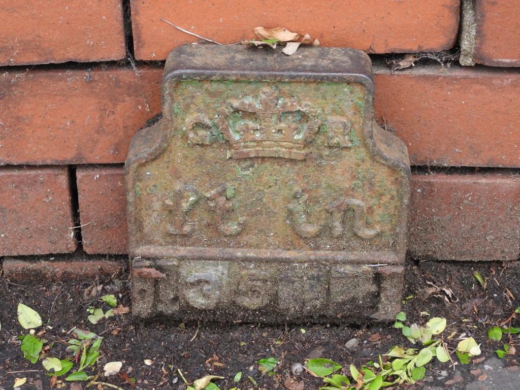 Telegraph cable marker post at 217 Cowbridge Road West, Cardiff by Robert Guy 