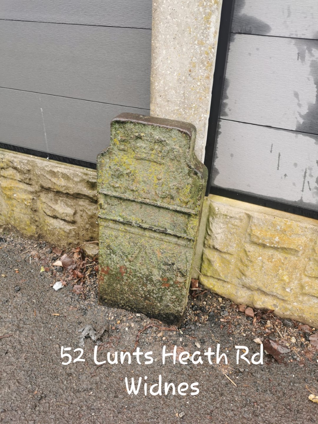 Telegraph cable marker post at 52 Lunts Heath Road, Lunts Heath, Widnes by Jan Gibbons 