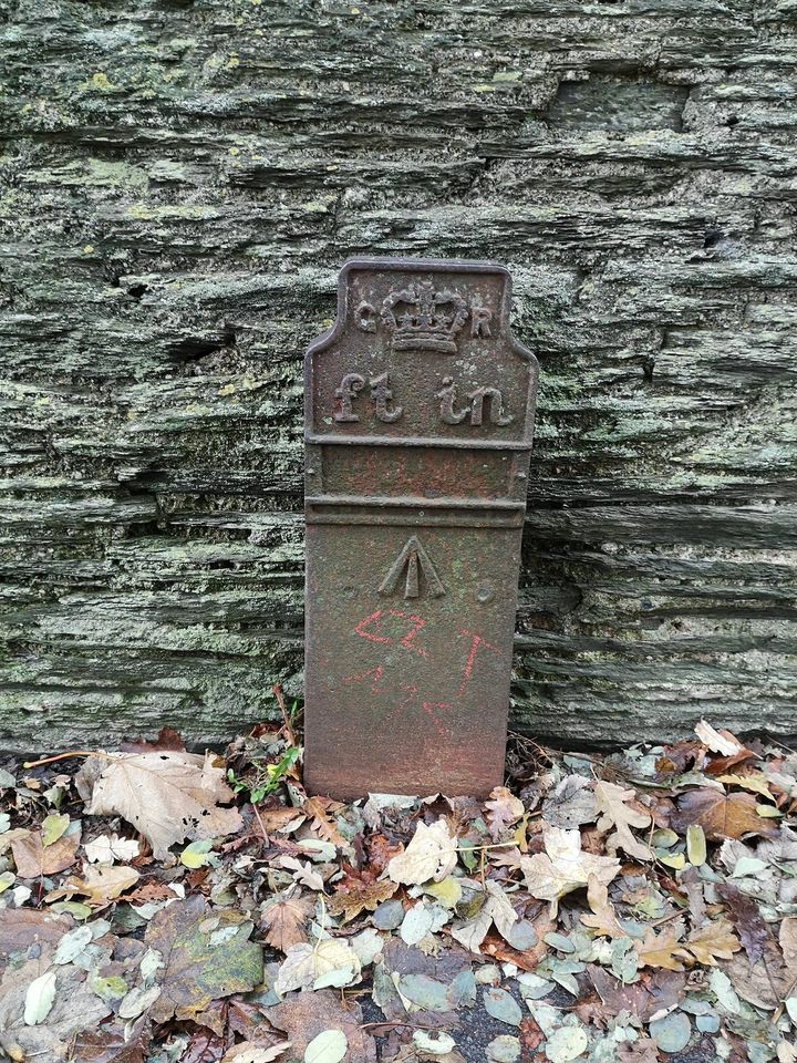 Telegraph cable marker post at Gascoyne Place, Plymouth by Nigel Mole 
