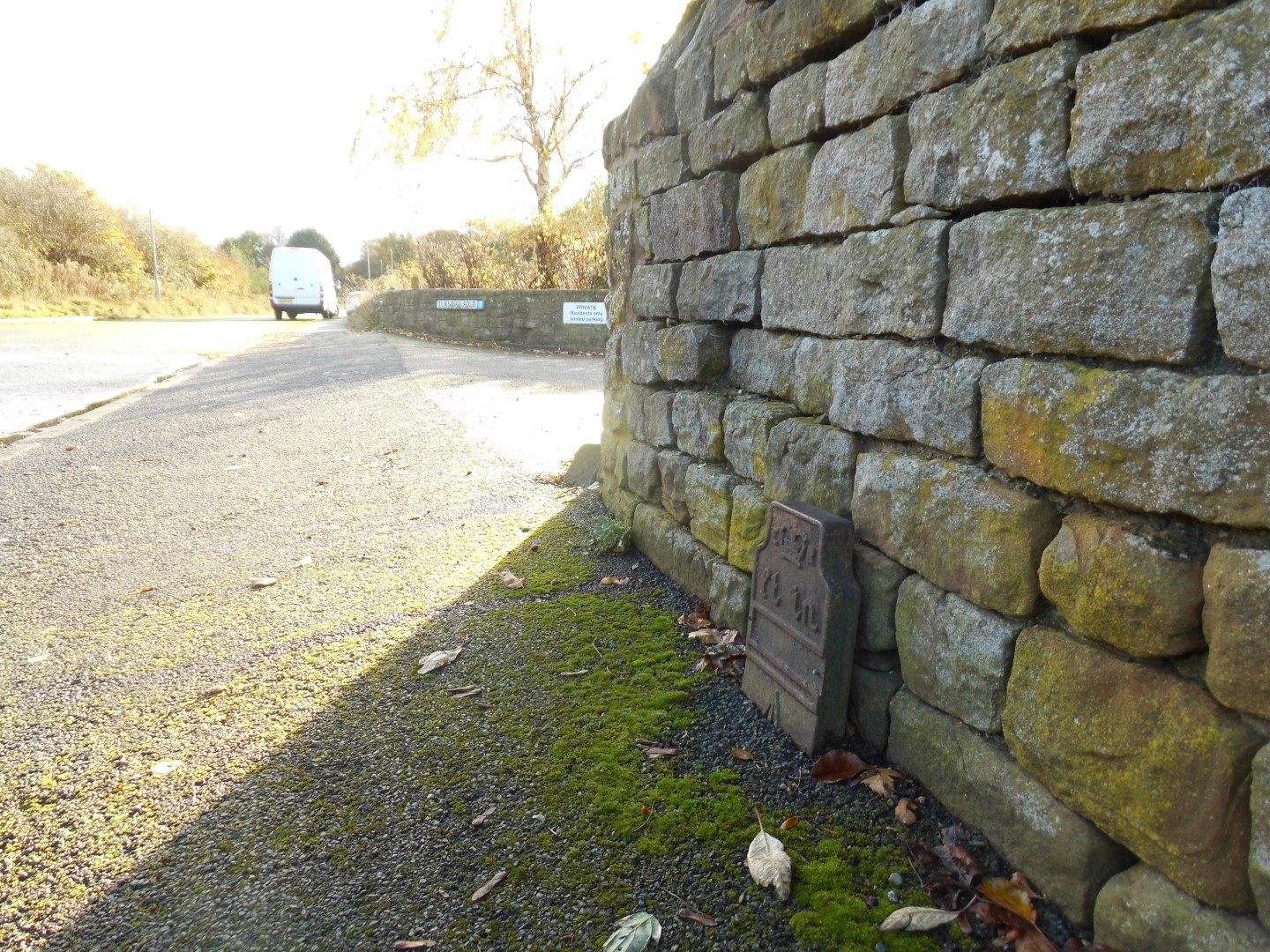 Telegraph cable marker post at Entrance to Turnpike Fold, old Slyne Road, Lancaster by Derek Pattenson 