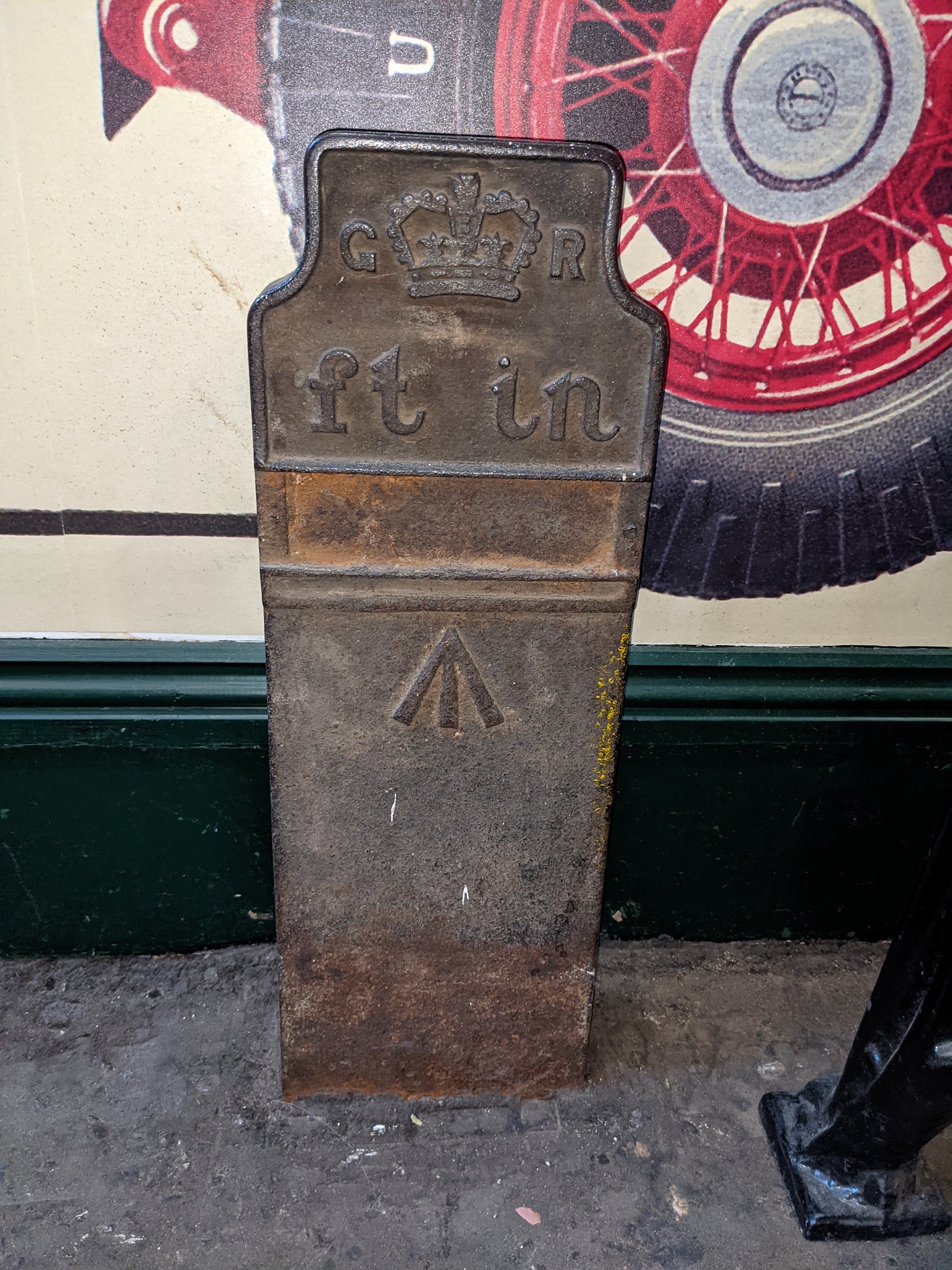 Telegraph cable marker post at Milestones Museum, Leisure Park, Churchill Way West, ??????Basingstoke by Andrew Watten 