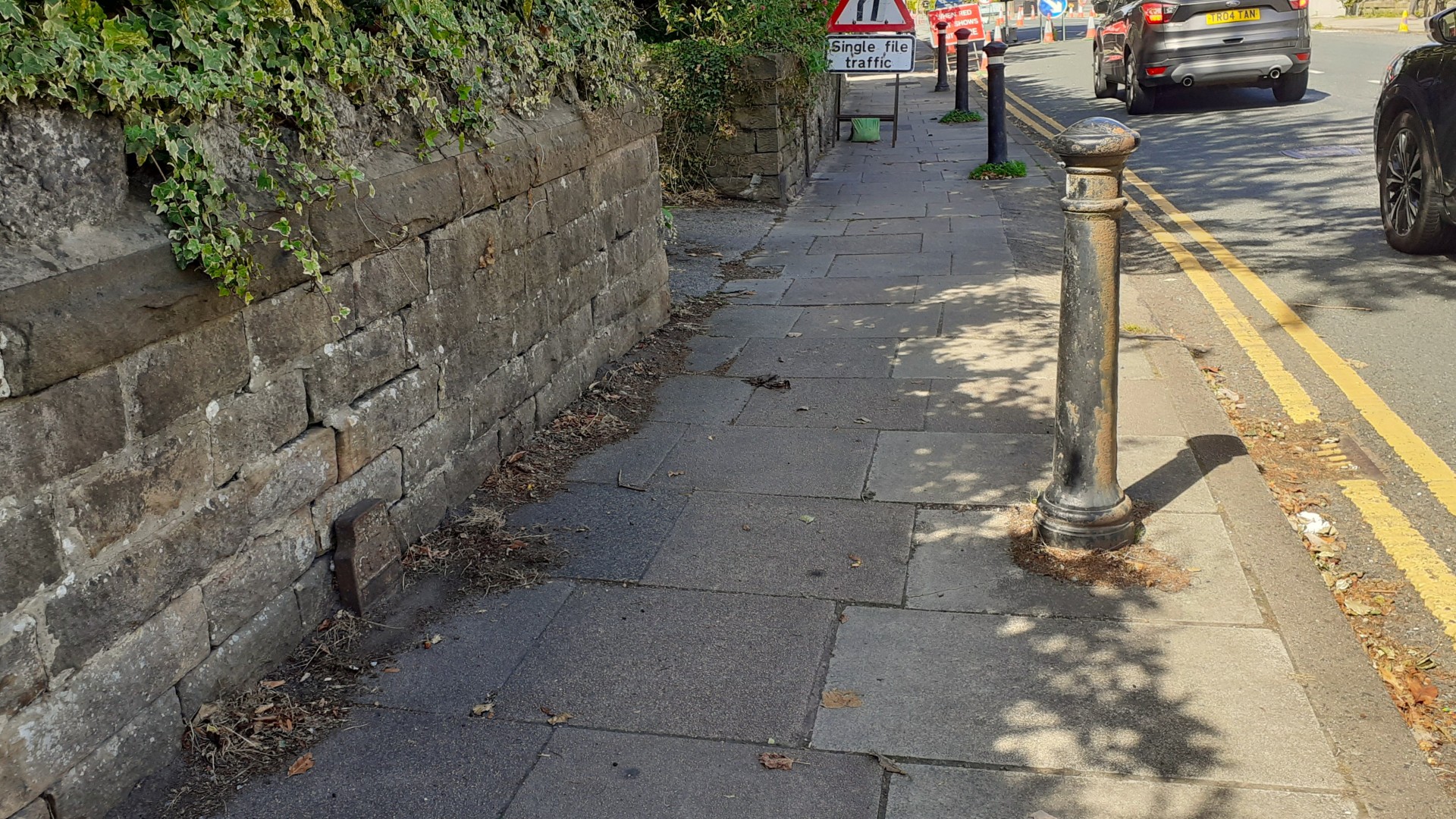 Telegraph cable marker post at 62 Scotforth Road, Lancaster by Roger Templeman 
