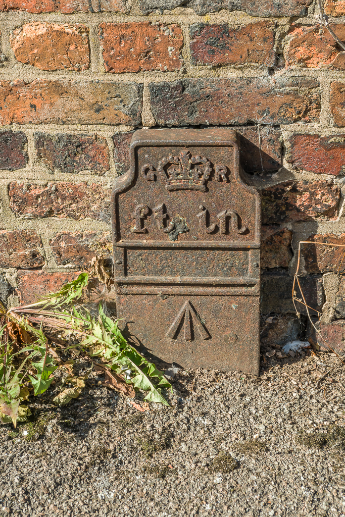 Telegraph cable marker post at Drapers Fields Bridge, jnc. Leicester Row, Coventry by Ian Capper 