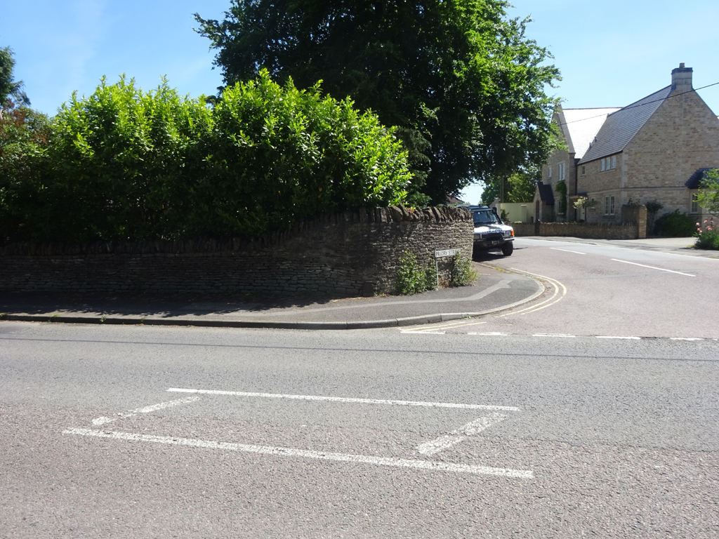 Telegraph cable marker post at Corner Bath Road and Priory Street, Corsham by Mr Red 