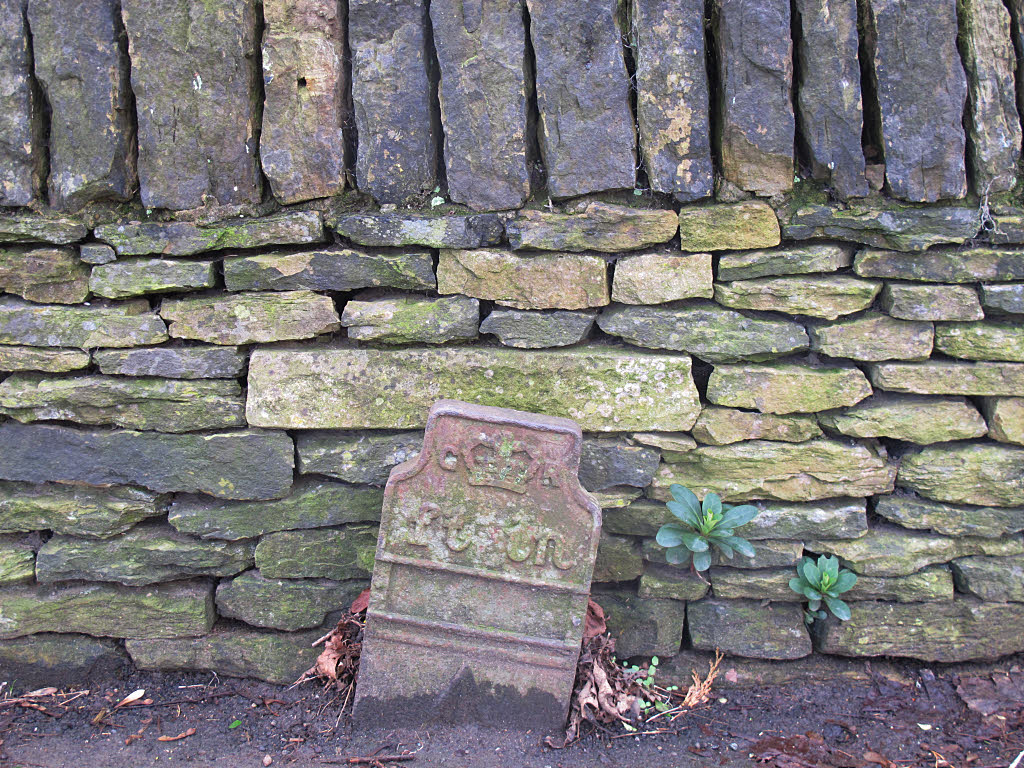 Telegraph cable marker post at 26 Granny Lane, Mirfield, Kirklees by Stephen Craven 