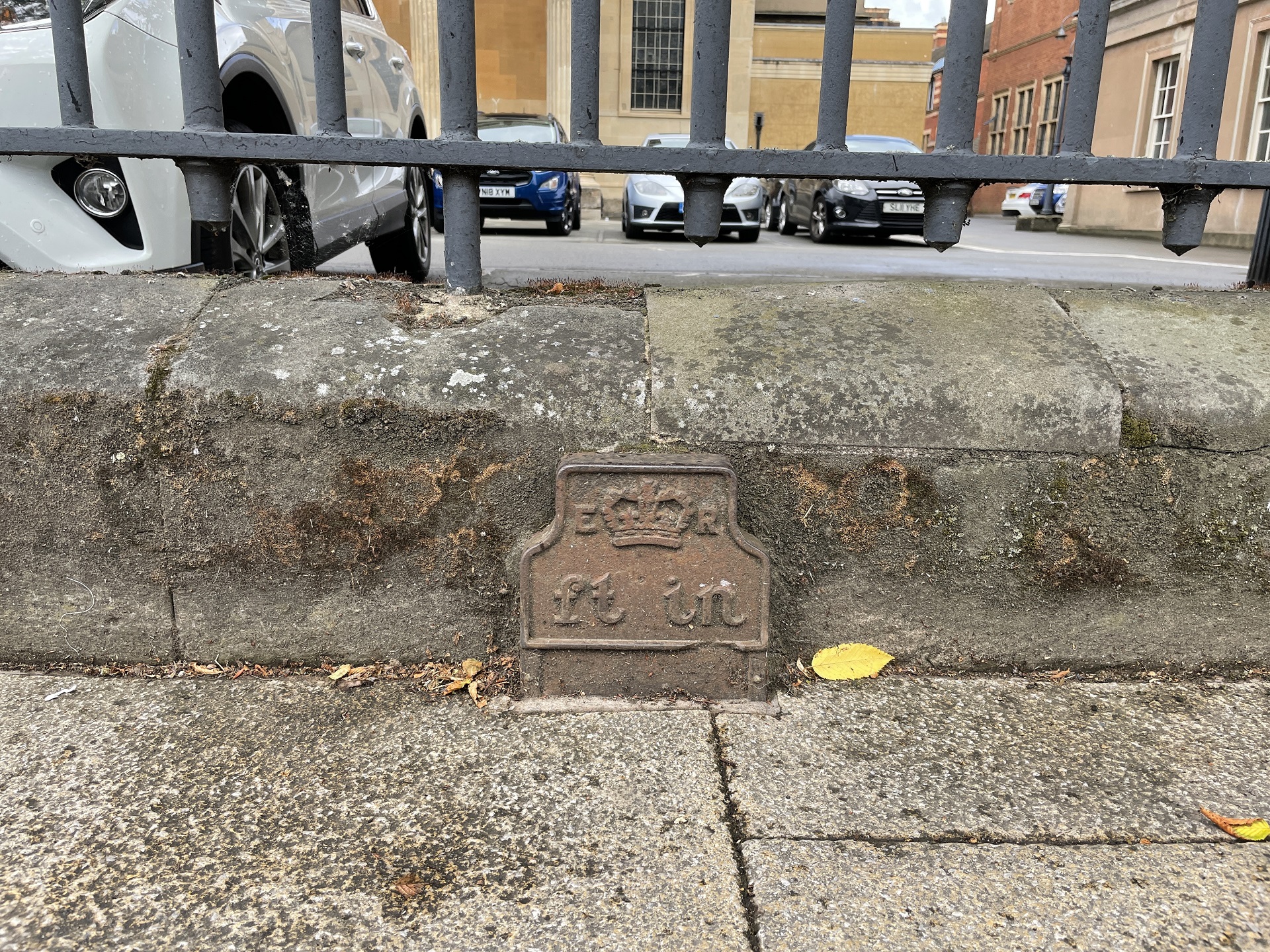Telegraph cable marker post at The Shirehall, Foregate St, Worcester by Catrin Meredith 