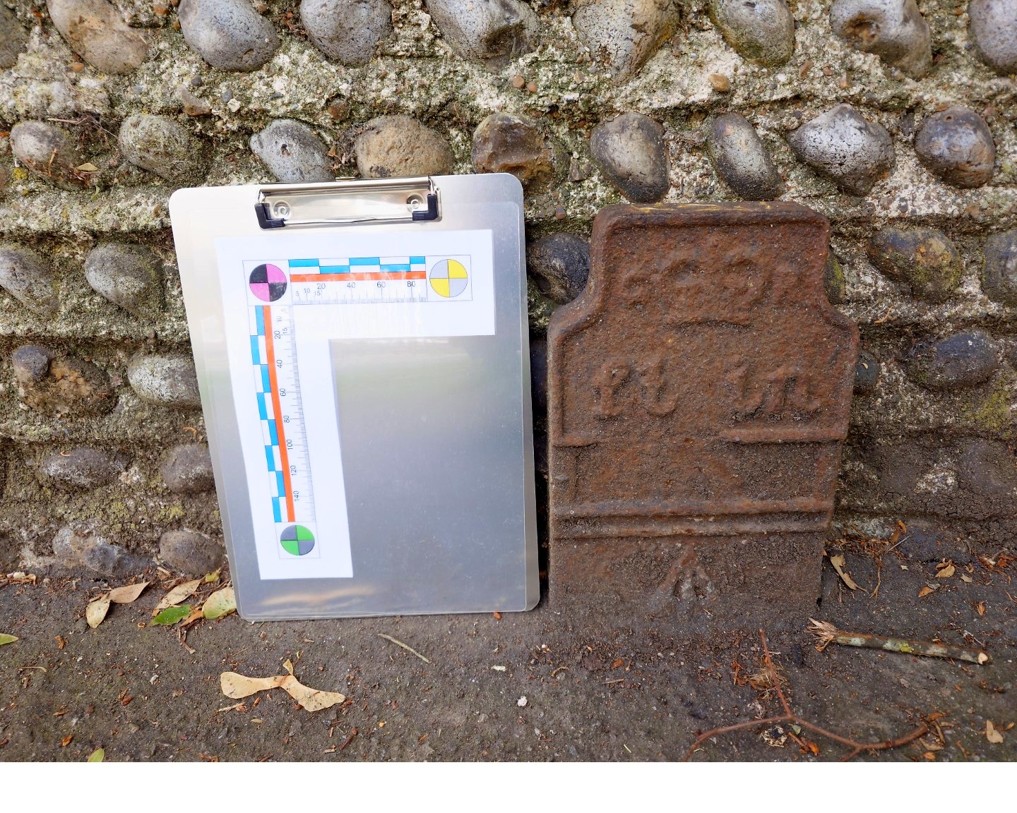 Telegraph cable marker post at opp. 117 Chesswood Road, Worthing by Roger Spencer 