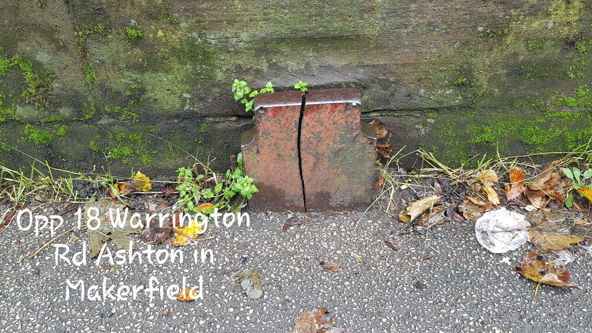 Telegraph cable marker post at opp. 18 Warrington Road, Ashton-in-Makerfield, Wigan by Jan Gibbons 