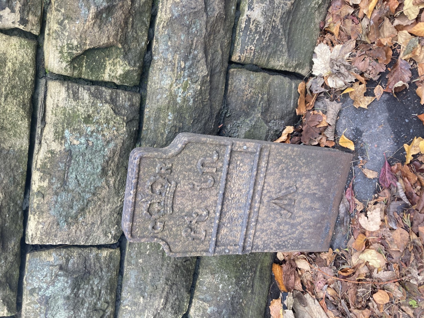 Telegraph cable marker post at 266 Washway Road, Sale, Manchester by Tony Shaw 