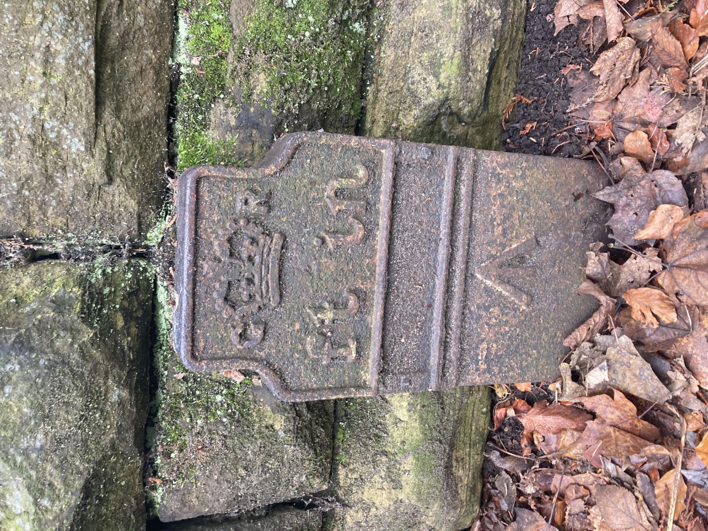 Telegraph cable marker post at 310 Washway Road, Sale, Manchester by Tony Shaw 