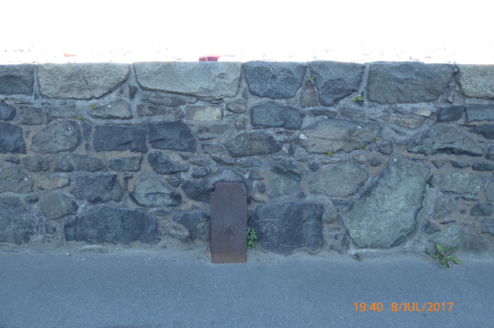 Telegraph cable marker post at E. side of Glategny Esplanade, St Peter Port, Guernsey by Jon Glew 