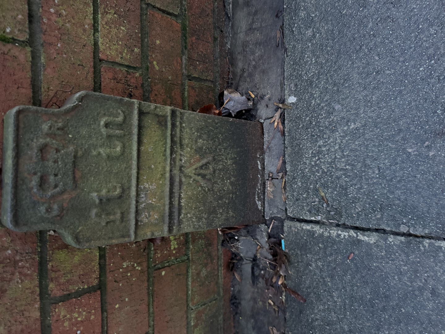 Telegraph cable marker post at 250 Scarisbrick New Road, Southport by David Gallacher 