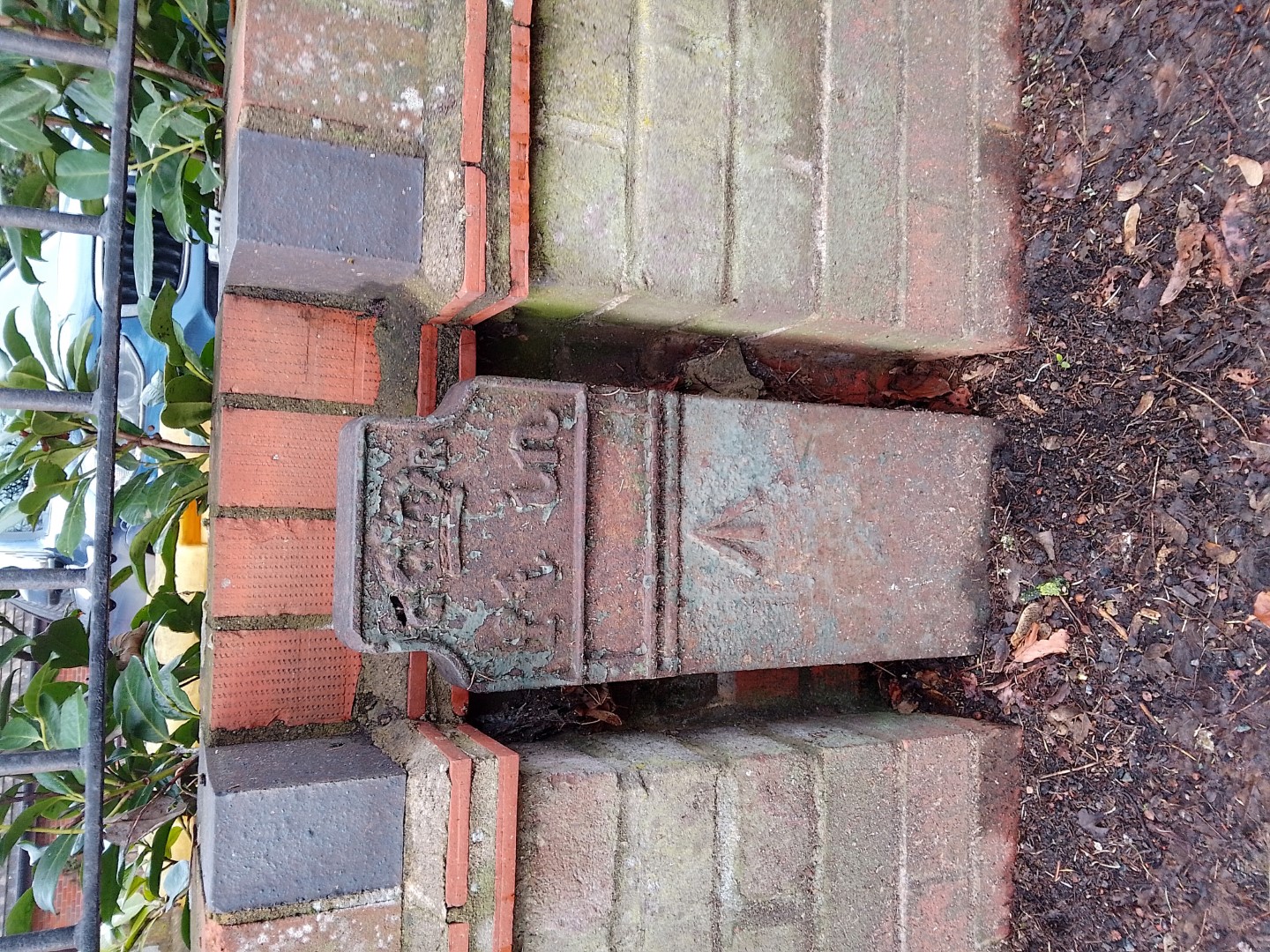 Telegraph cable marker post at St Joseph's Care Home, Aylesbury Road, Tring by Derek Pattenson 