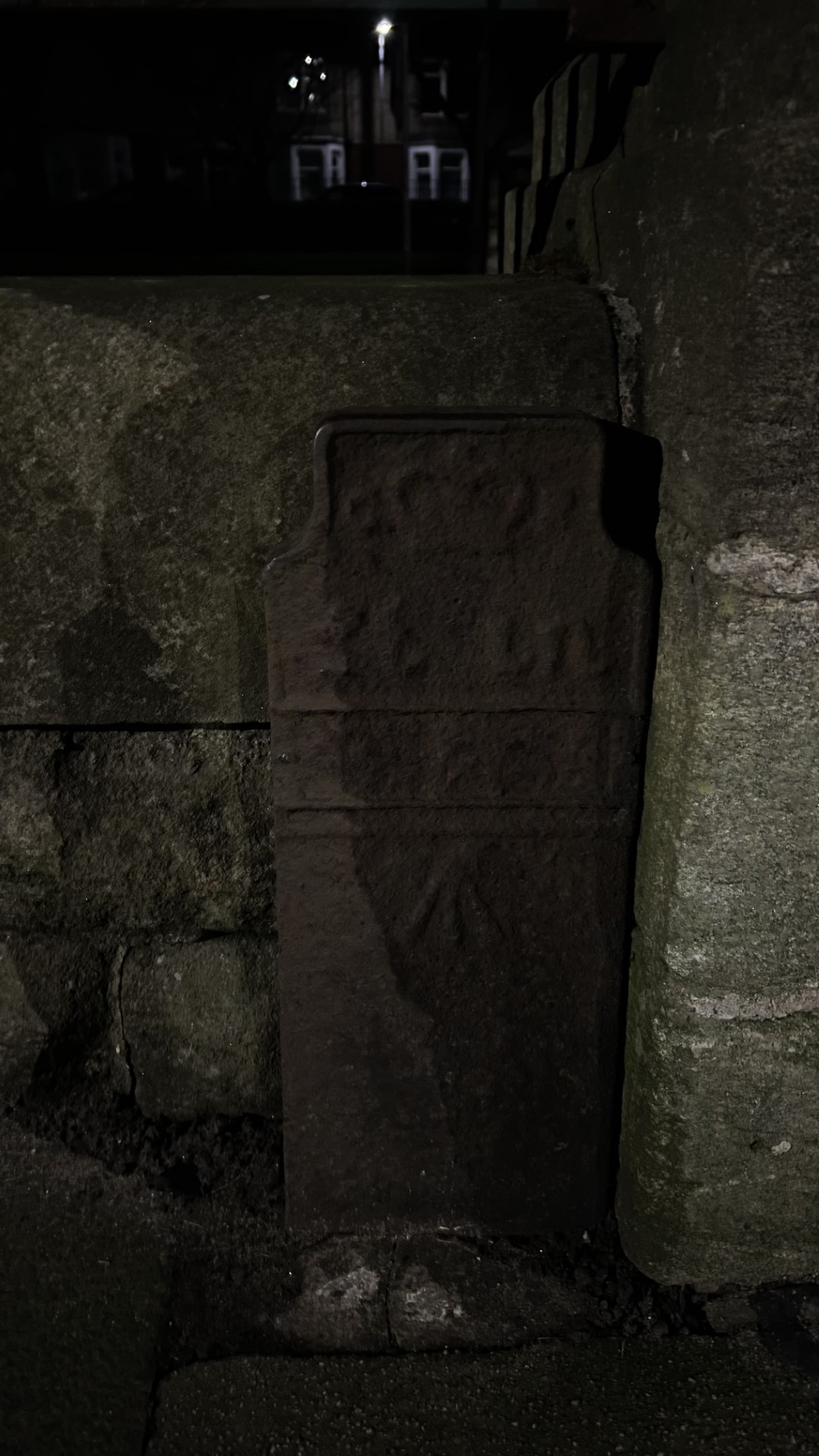 Telegraph cable marker post at Left side of gates to Memorial Park, Front Street, Newbiggin-by-the-Sea by Matt Nimmins 