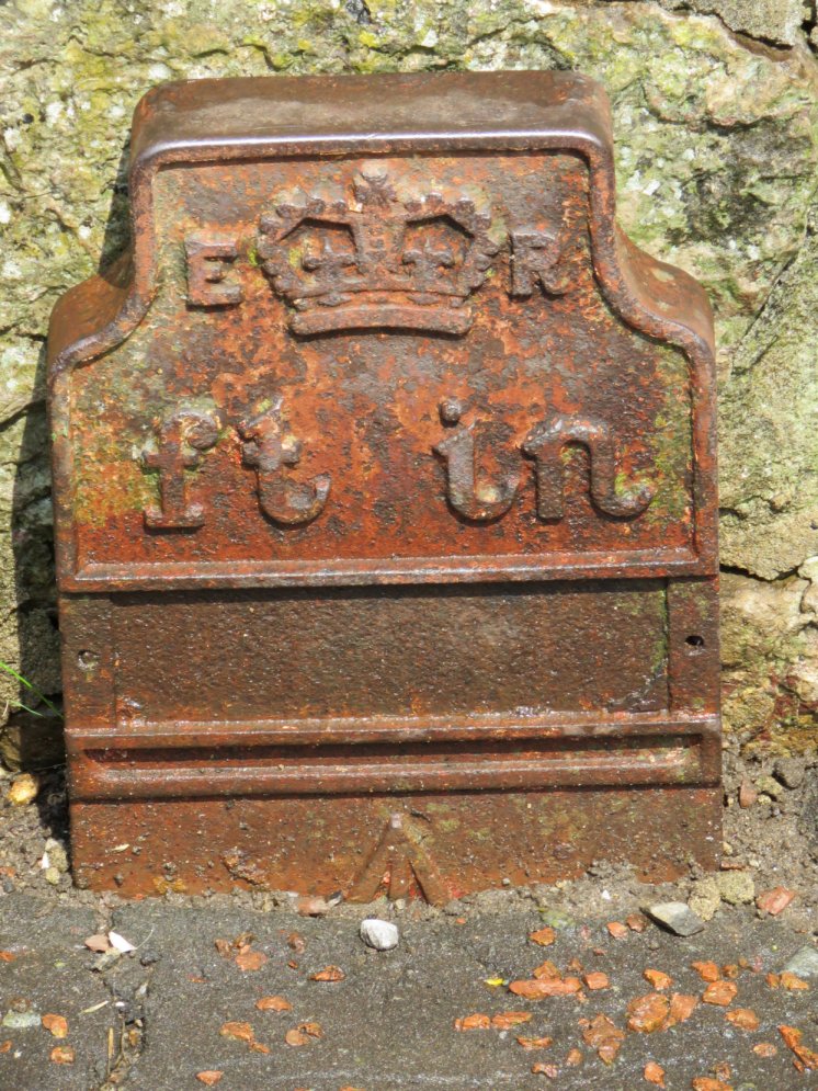 Telegraph cable marker post at Behind bus stop, St David Lutheran Church, St Fagans Road, Cardiff by Robert Guy 