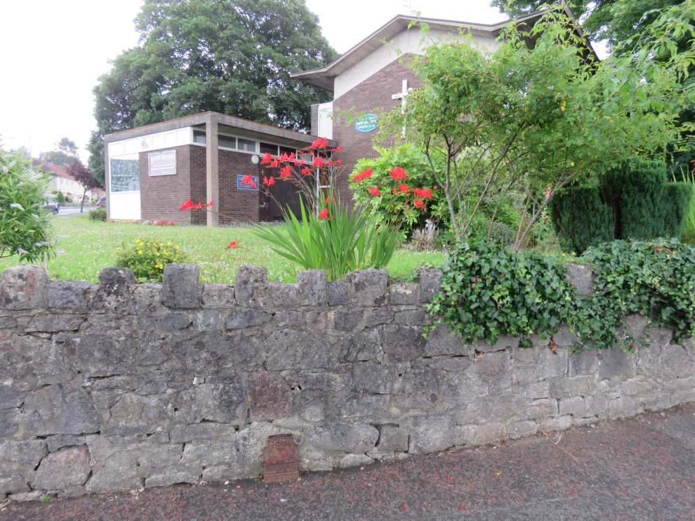 Telegraph cable marker post at Behind bus stop, St David Lutheran Church, St Fagans Road, Cardiff by Robert Guy 