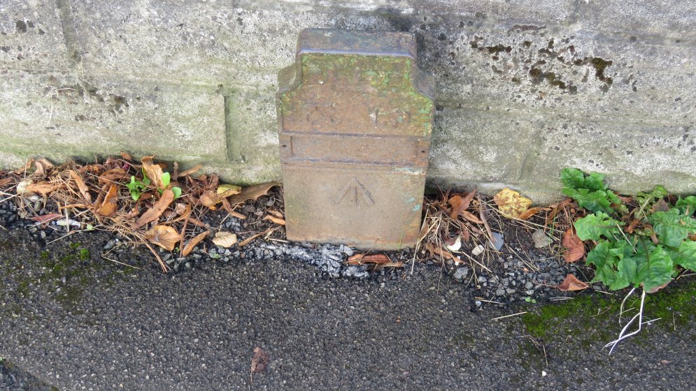 Telegraph cable marker post at 83 St.Fagans Road, Cardiff by Robert Guy 