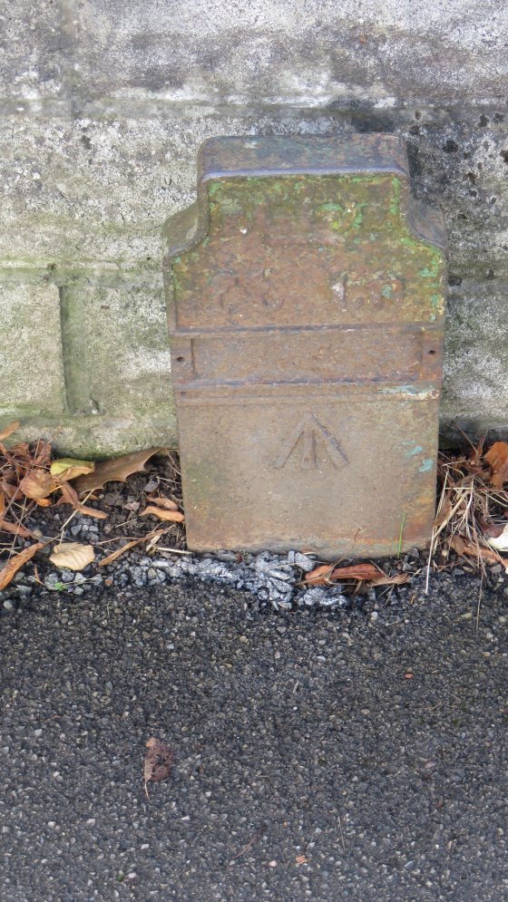 Telegraph cable marker post at 83 St.Fagans Road, Cardiff by Robert Guy 