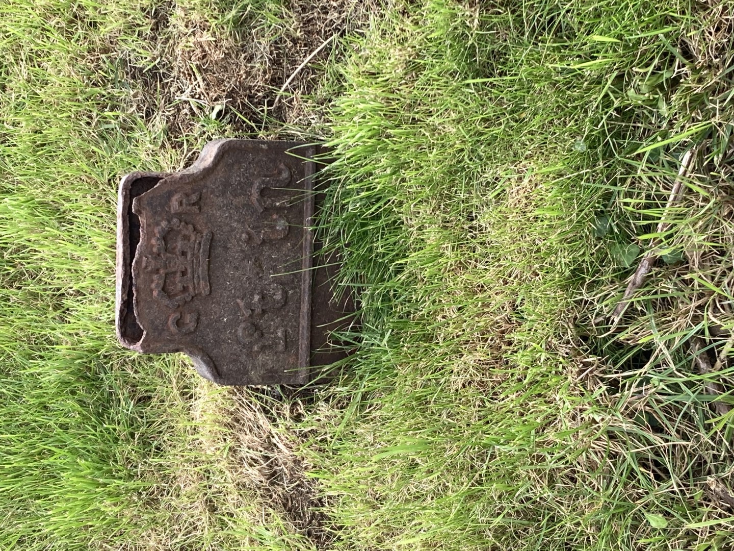 Telegraph cable marker post at SE side, halfway along Golf House Road, Bude by Richard Wade 