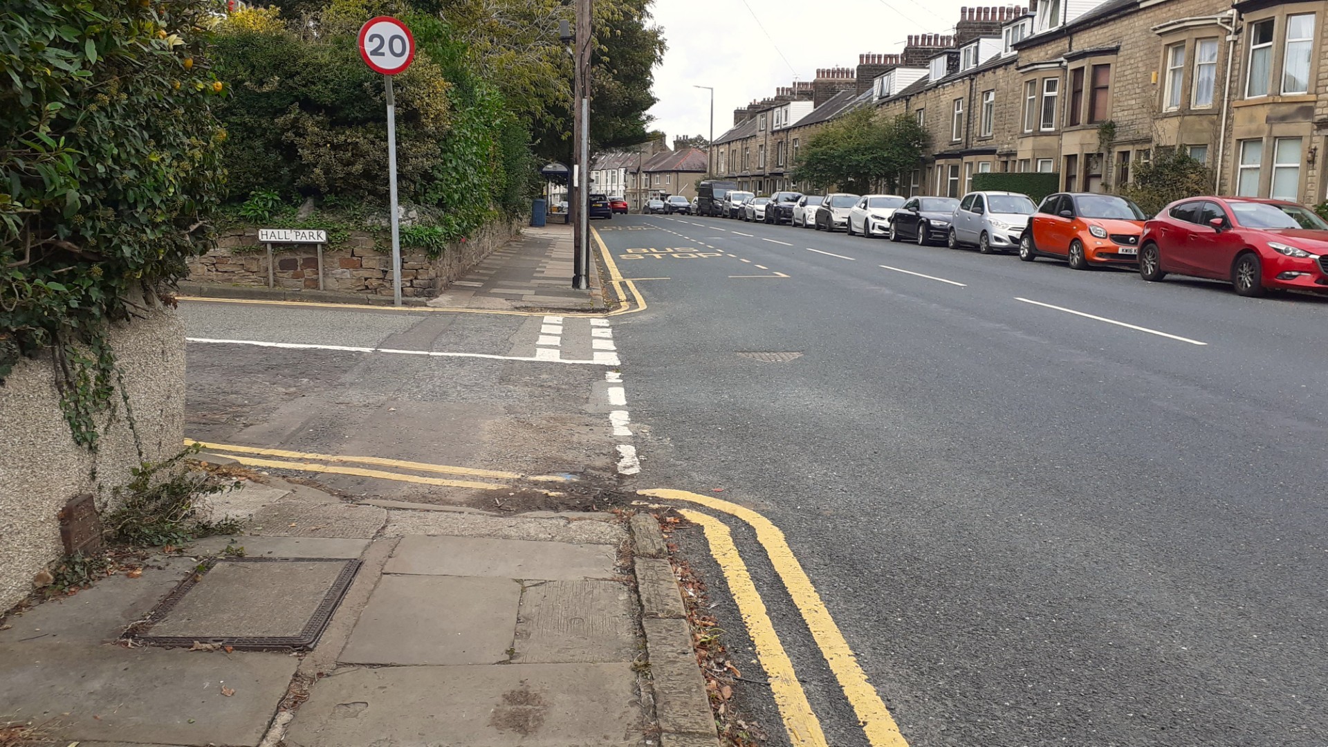 Telegraph cable marker post at 143 Scotforth Road, Lancaster by Roger Templeman 