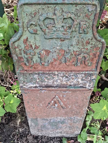 Telegraph cable marker post at opp. 284 Bolton Road, Atherton, Manchester by Mark Duxberry 