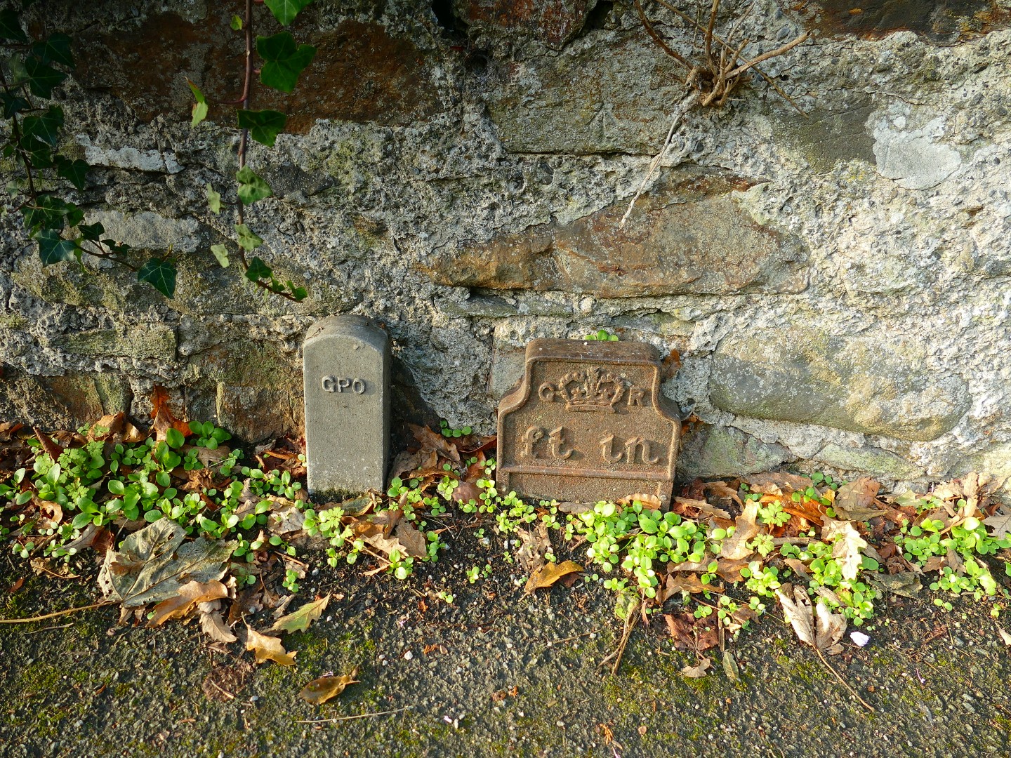 Telegraph cable marker post at 70m N jnc Llys Bodlondeb, Bangor Road, Conwy by Chris Leather 