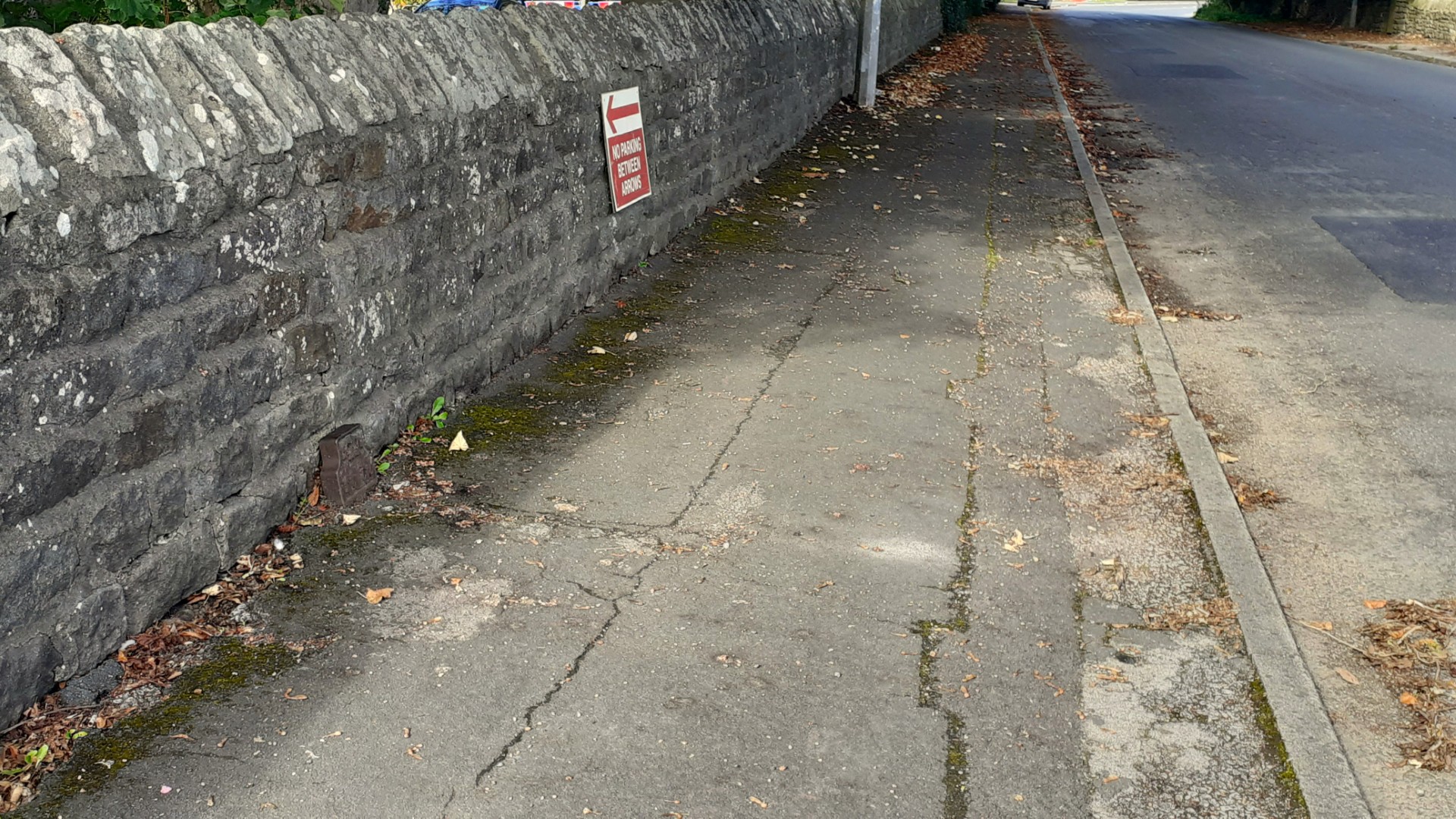 Telegraph cable marker post at Beaumont College, A6, Lancaster by Roger Templeman 