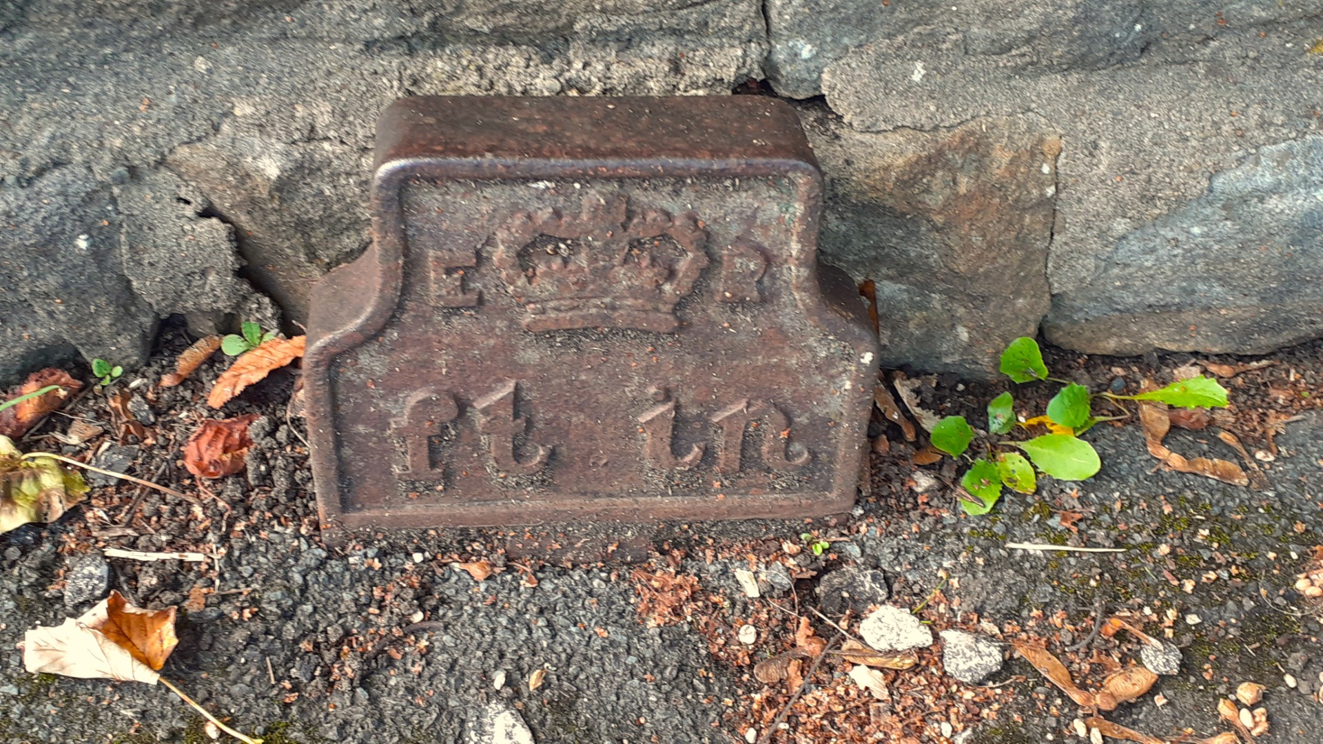 Telegraph cable marker post at Beaumont College, A6, Lancaster by Roger Templeman 